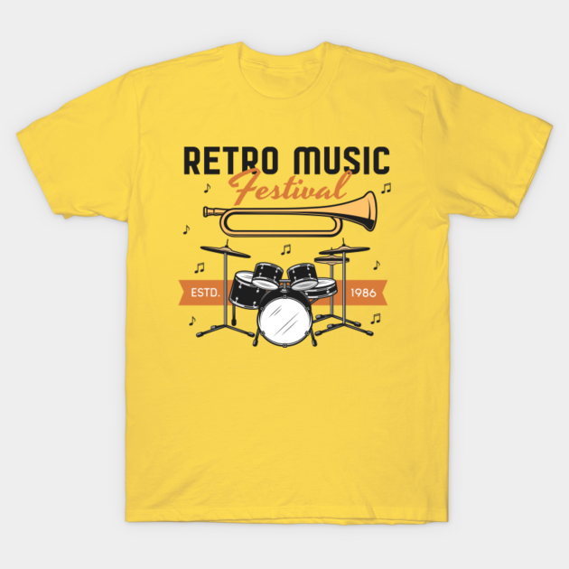 retro music Musical Instruments TShirt TeePublic